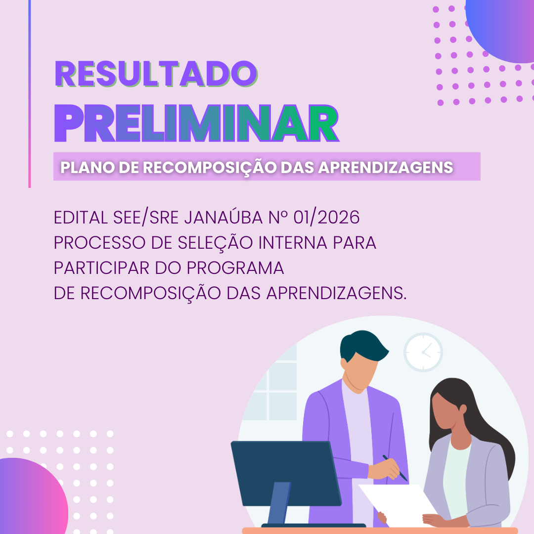 Resultado Preliminar – Plano de Recomposição das Aprendizagens