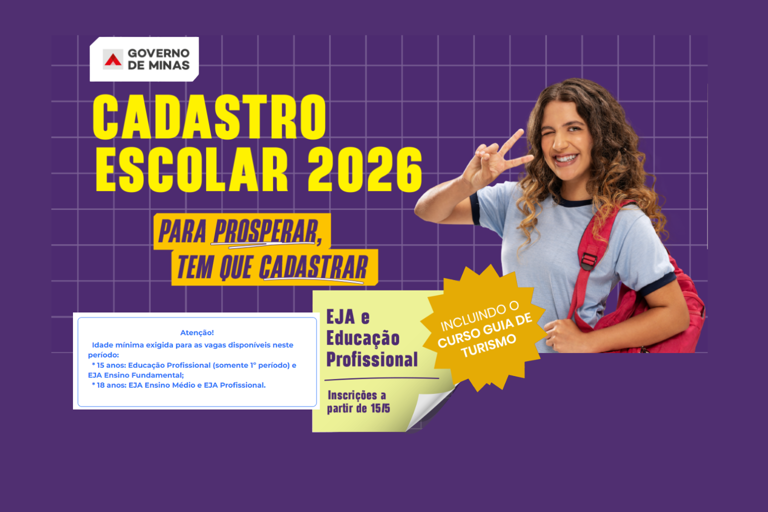 Reabertura do SUCEM 2026 – Inscrições para a Educação Profissional e EJA